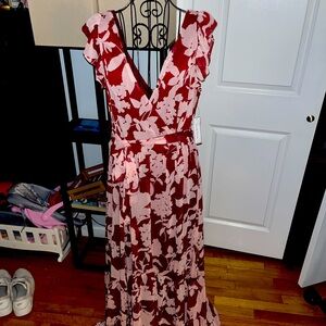 Brand new beautiful sheer floral dress